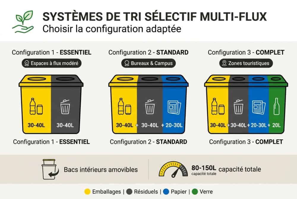 Solutions multi-flux et configurations adaptées